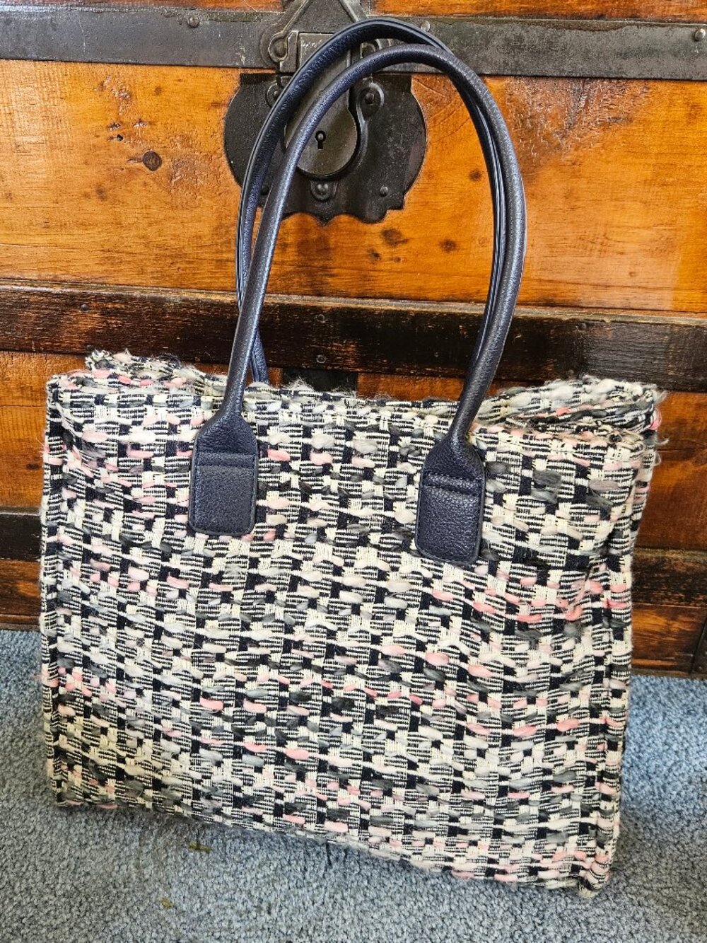 Like-New Accessorize UK Tweed Boucle Tote Bag